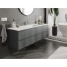 Mexen Orio dulap de baie 160 cm cu lavoar Otis, 2 sertare, grafit mat/alb mat - 91A10-16047-2-BFF66-W18M01