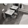 Mexen Rivel dulap baie 50 cm cu lavoar Otis, 1 sertar, canelat, grafit mat/alb mat - 91A20-05023-1-BF66-W18M01