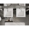 Mexen Rivel dulap de baie 50 cm cu chiuvetă Otis, 1 sertar, striat, grafit mat/alb mat - 91A20-05023-1-BF66-W18M01