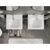 Mexen Rivel dulap baie 50 cm cu chiuvetă Vela, 1 sertar, canelat, gri mat/alb mat - 91A20-05023-1-BF62-W23M01