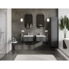 Mexen Rivel dulap de baie 50 cm cu lavoar Vela, 1 sertar, canelat, grafit mat/alb mat - 91A20-05023-1-BF66-W23M01