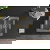 Mexen Carlos chiuvetă de granit cu 1,5 compartimente 582 x 475 mm, gri, sifon auriu - 6518581500-71-G