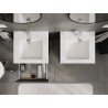 Mexen Rivel dulap baie 50 cm cu lavoar Otis, 2 sertare, canelat, grafit mat/alb mat - 91A20-05047-2-BFF66-W18M01