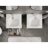 Mexen Rivel dulap pentru baie de 50 cm cu chiuvetă Vela, 2 sertare, fațetat, gri mat/alb mat - 91A20-05047-2-BFF62-W23M01