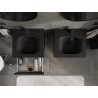 Mexen Rivel dulap baie 50 cm cu chiuvetă Vela, 2 sertare, canelată, negru mat - 91A20-05047-2-BFF71-W23M71