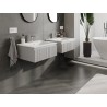 Mexen Rivel dulap baie 60 cm cu chiuvetă Otis, 1 sertar, canelat, gri mat/alb mat - 91A20-06023-1-BF62-W18M01