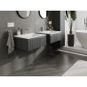 Mexen Rivel dulap de baie 60 cm cu chiuvetă Otis, 1 sertar, cu caneluri, grafit mat/alb mat - 91A20-06023-1-BF66-W18M01