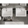 Mexen Rivel dulap de baie 60 cm cu chiuvetă Otis, 1 sertar, cu caneluri, grafit mat/alb mat - 91A20-06023-1-BF66-W18M01