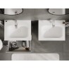 Mexen Rivel dulap de baie 60 cm cu chiuvetă Vela, 2 sertare, canelat, gri mat/alb mat - 91A20-06047-2-BFF62-W23M01