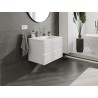 Mexen Rivel dulap baie 70 cm cu chiuvetă Otis, 2 sertare, striat, alb mat - 91A20-07047-2-BFF01-W18M01
