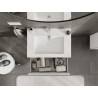 Mexen Rivel dulap baie 70 cm cu chiuvetă Otis, 2 sertare, striat, alb mat - 91A20-07047-2-BFF01-W18M01