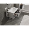 Mexen Rivel dulap baie 70 cm cu chiuvetă Otis, 2 sertare, canelat, gri mat/alb mat - 91A20-07047-2-BFF62-W18M01