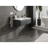 Mexen Rivel dulap baie 80 cm cu chiuvetă Otis, 1 sertar, profilat, grafit mat/alb mat - 91A20-08023-1-BF66-W18M01
