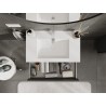 Mexen Rivel dulap baie 80 cm cu chiuvetă Otis, 1 sertar, profilat, grafit mat/alb mat - 91A20-08023-1-BF66-W18M01