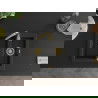 Mexen Carlos chiuvetă de granit cu 1,5 compartiment 582 x 475 mm, Neagră, sifon Auriu - 6518581500-77-G