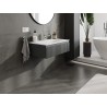 Mexen Rivel dulap baie 80 cm cu chiuvetă Vela, 1 sertar, canelată, grafit mat/alb mat - 91A20-08023-1-BF66-W23M01