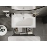 Mexen Rivel dulap baie 80 cm cu chiuvetă Vela, 1 sertar, canelată, grafit mat/alb mat - 91A20-08023-1-BF66-W23M01