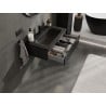 Mexen Rivel dulap baie 80 cm cu lavoar Vela, 1 sertar, riflat, negru mat - 91A20-08023-1-BF71-W23M71