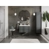 Mexen Rivel dulap baie 80 cm cu lavoar Otis, 2 sertare, canelată, grafit mat/alb mat - 91A20-08047-2-BFF66-W18M0