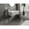 Mexen Rivel dulap de baie 90 cm cu lavoar Otis, 1 sertar, fațetă texturată, gri mat / alb mat - 91A20-09023-1-BF62-W18M01