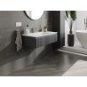 Mexen Rivel dulap de baie 90 cm cu lavoar Otis, 1 sertar, canelat, grafit mat/alb mat - 91A20-09023-1-BF66-W18M01
