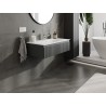 Mexen Rivel dulap baie 90 cm cu chiuvetă Vela, 1 sertar, canelat, grafit mat/alb mat - 91A20-09023-1-BF66-W23M01