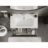 Mexen Rivel dulap baie 90 cm cu chiuvetă Vela, 1 sertar, canelat, grafit mat/alb mat - 91A20-09023-1-BF66-W23M01