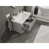 Mexen Rivel dulap baie 90 cm cu lavoar Vela, 2 sertare, striat, gri mat/alb mat - 91A20-09047-2-BFF62-W23M01