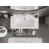 Mexen Rivel dulap baie 90 cm cu lavoar Vela, 2 sertare, striat, gri mat/alb mat - 91A20-09047-2-BFF62-W23M01