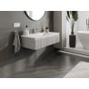 Mexen Rivel dulap de baie 100 cm cu lavoar Otis, 1 sertar, frezat, gri mat/alb mat - 91A20-10023-1-BF62-W18M01