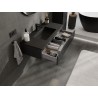 Mexen Rivel dulap baie 100 cm cu lavoar Otis, 1 sertar, flancat, negru mat - 91A20-10023-1-BF71-W18M71