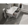 Mexen Rivel dulap baie 100 cm cu lavoar Vela, 1 sertar, canelat, gri mat/alb mat - 91A20-10023-1-BF62-W23M01