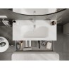 Mexen Rivel dulap baie 100 cm cu lavoar Vela, 1 sertar, canelat, gri mat/alb mat - 91A20-10023-1-BF62-W23M01