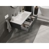 Mexen Rivel dulap baie 100 cm cu chiuvetă Vela, 1 sertar, canelată, grafit mat/alb mat - 91A20-10023-1-BF66-W23M01