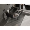 Mexen Rivel dulap baie 100 cm cu lavoar Vela, 1 sertar, riflat, negru mat - 91A20-10023-1-BF71-W23M71