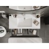 Mexen Rivel dulap de baie 100 cm cu lavoar Otis, 2 sertare, canelat, grafit mat/alb mat - 91A20-10047-2-BFF66-W18M0