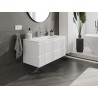 Mexen Rivel dulap baie 100 cm cu lavoar Vela, 2 sertare, striat, alb mat - 91A20-10047-2-BFF01-W23M01