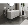 Mexen Rivel dulap baie 100 cm cu lavoar Vela, 2 sertare, striat, gri mat/alb mat - 91A20-10047-2-BFF62-W23M01