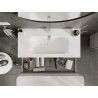 Mexen Rivel dulap baie 100 cm cu lavoar Vela, 2 sertare, striat, gri mat/alb mat - 91A20-10047-2-BFF62-W23M01