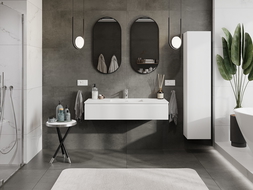 Mexen Rivel dulap baie 120 cm cu chiuvetă Otis, 1 sertar, canelat, alb mat - 91A20-12023-1-BF01-W18M01