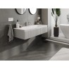 Mexen Rivel dulap de baie 120 cm cu lavoar Vela, 1 sertar, fațetat, gri mat/alb mat - 91A20-12023-1-BF62-W23M01