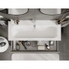 Mexen Rivel dulap de baie 120 cm cu lavoar Vela, 1 sertar, fațetat, gri mat/alb mat - 91A20-12023-1-BF62-W23M01
