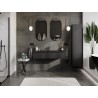 Mexen Rivel dulap baie 120 cm cu lavoar Vela, 1 sertar, canelat, negru mat - 91A20-12023-1-BF71-W23M71