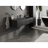 Mexen Rivel dulap baie 120 cm cu lavoar Vela, 1 sertar, canelat, negru mat - 91A20-12023-1-BF71-W23M71