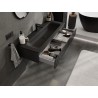 Mexen Rivel dulap baie 120 cm cu lavoar Vela, 1 sertar, canelat, negru mat - 91A20-12023-1-BF71-W23M71