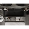 Mexen Rivel dulap baie 120 cm cu lavoar Vela, 1 sertar, canelat, negru mat - 91A20-12023-1-BF71-W23M71