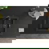 Mexen Carlos chiuvetă de granit cu 1,5 compartiment 582 x 475 mm, Neagră/Auriu metalic, sifon Neagră - 6518581500-75-B