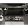 Mexen Rivel dulap de baie 120 cm cu chiuvetă Vela, 2 sertare, cu fațetă, negru mat - 91A20-12047-2-BFF71-W23M71