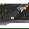 Mexen Carlos chiuvetă de granit cu 1,5 compartiment 582 x 475 mm, Neagră picățele, sifon Neagră - 6518581500-76-B