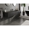 Mexen Rivel dulap baie 160 cm cu chiuvetă Vela, 1 sertar, cu fir, negru mat - 91A20-16023-1-BF71-W23M71